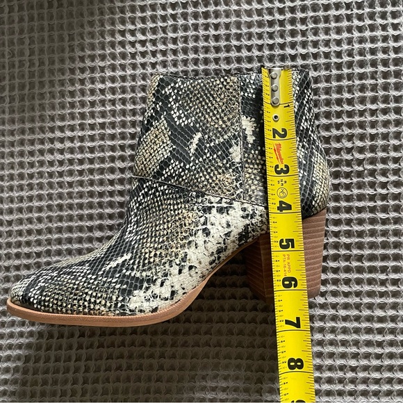 Madewell Rosie Snake Embossed Leather Ankle Wooden Stack Heel Boots, 7 - Picture 5 of 10